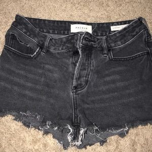 Black PacSun Mid Rise Shorts.